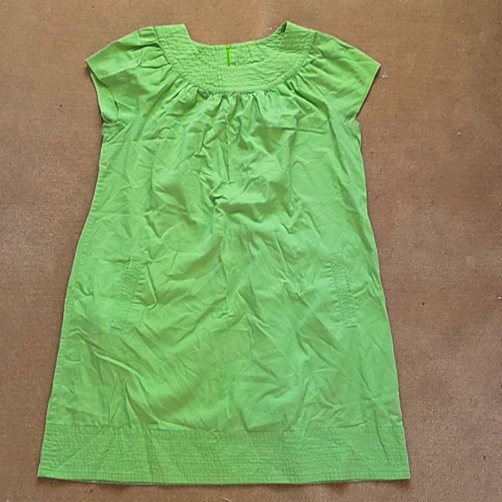 Bright Green Mod Style Casual Dress